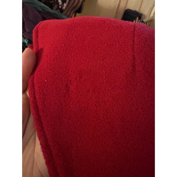 Worthington Red Wool Blend Coat Women’s Medium Long Winter Peacoat Classic Fit - Picture 8 of 8